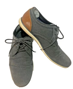 Restoration Men's Casual Dark GRAY TAN Callaghan Lace Up Sneaker Shoe SZ 9 MED - Picture 1 of 9