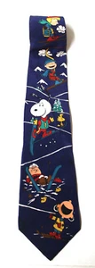 Corbata de cuello vintage Peanuts Look Out Below Skiing Peanuts - Imagen 1 de 4