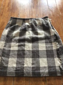 Vintage Portraits Check Skirt Size 12 - Foto 1 di 9
