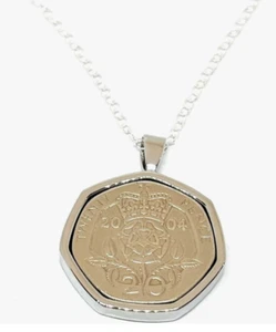 2007 18th Birthday Anniversary Twenty pence Solid Pendant Silver Plated Mount - Picture 1 of 2