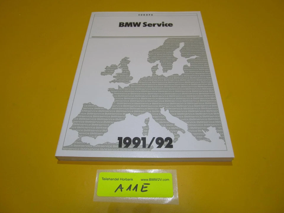 BMW Service Heft Europa Kontakt Broschüre 91/92 9784813 Händlerverzeichnis - Bild 1 von 1