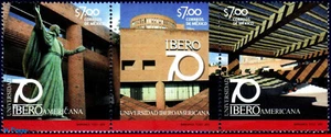 2812 MEXICO 2013 UNIVERSIDAD IBEROAMERICAN, 70TH ANNIV., SCULTURE, EDUCATION MNH - Picture 1 of 2