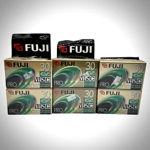 6 FUJI FILM PRO VHS-C / TC-30 Blank Premium High Grade Camcorder VHSC TAPES LOT - Picture 1 of 10