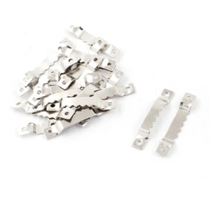 20pz Ganci Per Appendere Quadri E Cornici 42X7mm In Metallo Seghettato - Foto 1 di 1