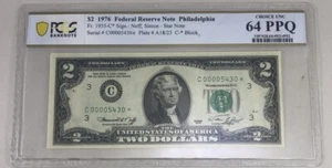 1976 $2 Dollar Philadelphia Rare 4 Digit Star Note PCGS 64  00005430* - Picture 1 of 2