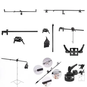 Photo Studio Boom Arm Telescopic Extension Light Stand Grip Softbox Photography - Picture 1 of 96