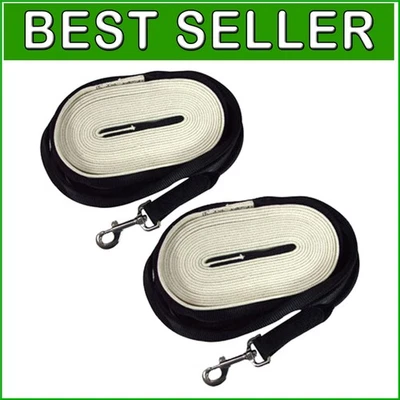 Solid Brass Snap Driving Lines for Horse Training - 30ft Cotton & Nylon Combo - Image 1 of 2