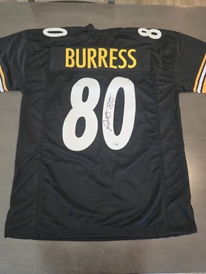 Black Pittsburgh Steelers Autographed  Plaxico Burress Jersey Steiner CX COA - Image 1 of 3