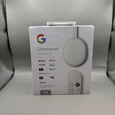 Google Chromecast 4th Gen HD Streaming Device - Snow White - New & Sealed G9N9N - Image 1 of 4