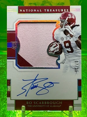 #7/25 2018 RPA Bo Scarbrough National Treasures 2-clr RC Patch Auto ALABAMA TIDE - Image 1 of 2