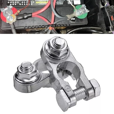 2PCS Car SUV Battery Clamp Terminal Connector Zinc Pile Head Single Column Foto 1 de 4