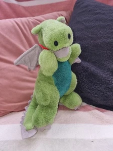 Vtg Dowman Devonteds Green Dragon Soft Toy Plush - Picture 1 of 5