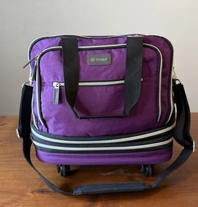Biaggi Zipsak 28 " Foldable Spinner Boost Expandable Ripstop Soft Luggage Purple - Picture 1 of 6