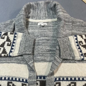 Lucky Brand Shawl Strickjacke Herren L Oversized Southwestern Aztec Tribal Festival - Bild 1 von 7