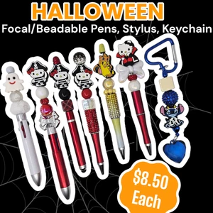 Halloween 🎃 👻 Bolígrafos con cuentas Toppers focales TÚ ELIGES BOLÍGRAFO - Imagen 1 de 9
