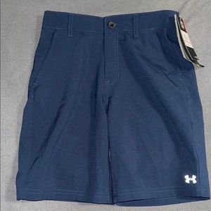 Under Armour Boys HeatGear Amphibious Shorts Size 10 Navy Blue UPF 50+ - Picture 1 of 9