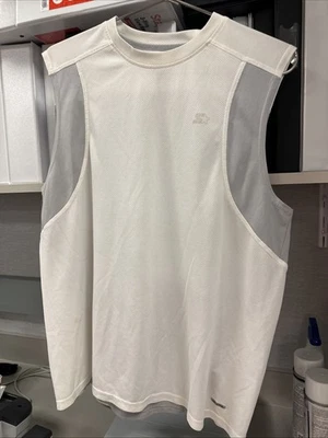 TANQUE STARTER DRI-STAR MASCULINO TAMANHO GRANDE (42-44) BRANCO/CINZA, EXCELENTE ESTADO - Imagem 1 de 4