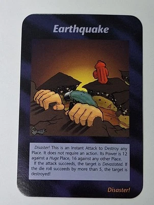Earthquake Card  INWO Illuminati New World Order Game - Image 1 of 2