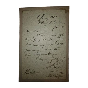 1882 ALS firmado por Samuel Smiles, autor de autoayuda, re: George Crabbe - Imagen 1 de 2