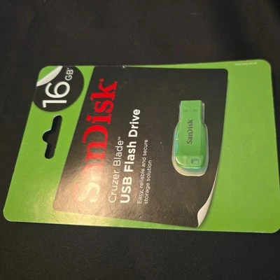 Sandisk CRUZER BLADE 16GB SDCZ50C-016G-AW4G USB 2.0 Flash Pen Drive 16G NEW - Image 1 of 2
