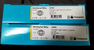 COLOPLAST 16491 SENSURA MIO CONVEX LIGHT OSTOMY BARRIER 2 Boxes Of 5 (10 Total) - Picture 1 of 3
