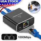 1000Mbps Ethernet Splitter Adapter RJ45 Cable LAN Network Internet 1 IN 2 Out US