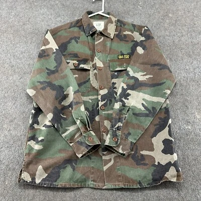 Chaqueta De Colección Gap Para Hombres M Marrón Verde Camuflaje Bosque Ejército Militar Tareas Granero Años 90 Foto 1 de 4