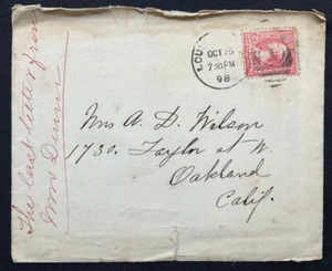 Gran Matrona, Carta de la Estrella del Este con sello de 2 centavos RARO 1898 G. Washington - Imagen 1 de 5