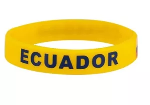ECUADOR Wristband Bracelet Silicone Rubber National Country Flag Unisex Sport F - Picture 1 of 8