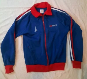 RARE 2005 Adidas I Love Paris Jacket Jogger Blue Red White Olympics Womens Sz Sm - Picture 1 of 10