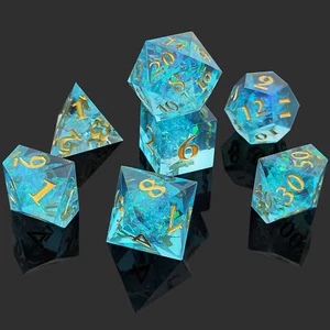 7Pcs Polyhedral Resin Dice Set for TRPG MTG Dungeons & Dragons DND Roleplaying - Picture 1 of 3