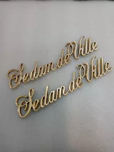 Cadillac Fleetwood 1984-92/sedán emblema De Ville GM 20440999 *ORO* *PAR* - Imagen 1 de 6