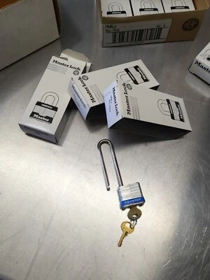 Qty:3 Master Lock 7KALJ-P812 Padlock Keyed Alike Long Shackle Rectangular Steel - Image 1 of 4