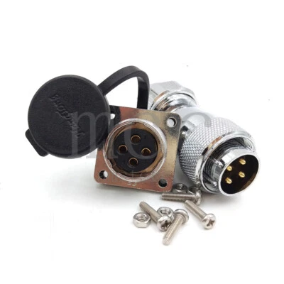 WS20 4pin Aviation IP67 Waterproof Electric Bulkhead Motor Charge Connector 25A - Image 1 of 4