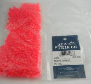 Seastriker 6MRB 6mm Rouge Plastique Perles 1000ct