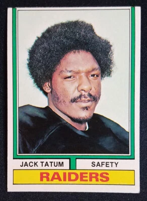 1974 Topps #14 Jack Tatum Oakland Raiders EX (minor surface issue) - Image 1 of 3
