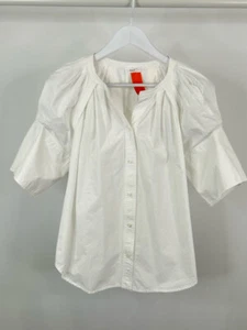 A.L.C. Womens Size 2 White Boho Swing Button Up Cotton Chloe Shirt - Picture 1 of 5