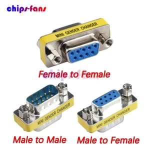 5PC DB9 Male-Male / Male-Female / Female-Female Adapter 9-pin RS232 Serial Port - Picture 1 of 32