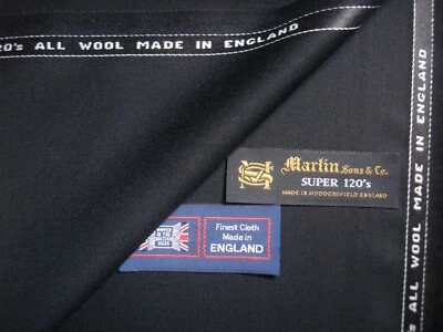 MARTIN SONS & CO. 100% SUPER 120's WOOL SUITING FABRIC = 325 g/m. = By Martin Sons & Co= See Below