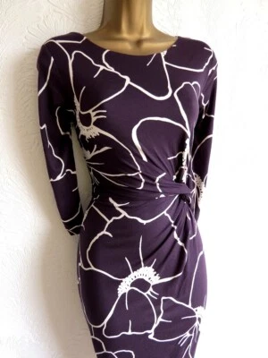 Phase Eight purple floral bodycon dress size 14 - Image 1 of 4