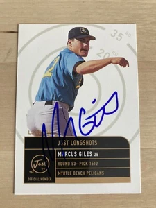 1999 Just Longshots Auto Signed In Person Marcus Giles Atlanta Braves  - Picture 1 of 1