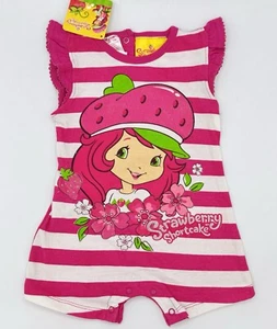 NEW Strawberry Shortcake Newborn Baby Girl's One Piece Bodysuit Romper size: 12M - Picture 1 of 2