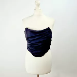 NUOVO - Bustier sottobosco corsetto in rete - nero - piccolo - Foto 1 di 3