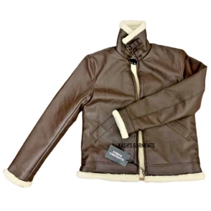 WW2 B3 Bomber Pilot Flight SHEARLING SYNTHETIC LEATHER Coat Jacket - Picture 1 of 5