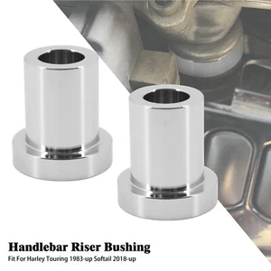 2x Chrom Lenker Riser Buchsen Kit Fits For Harley Softail 2018-Up Touring 83-Up - Bild 1 von 17