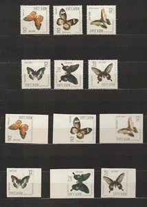 North Vietnam 1965 MNH Perforated and Imperforate Stamp Set - Picture 1 of 1