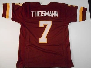 UNSIGNED CUSTOM Sewn Stitched Joe Theismann Burgundy Jersey - M, L, XL, 2XL, 3XL - Picture 1 of 2