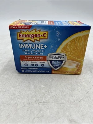 Polvo de apoyo inmunológico triple acción Emergen-C Immune+ BetaVia R 1000 mg Vitami... Foto 1 de 4