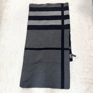 BURBERRY Mega Check Gray Wool Cashmere Cape Mantle Poncho Excellent JAPAN - Picture 1 of 11