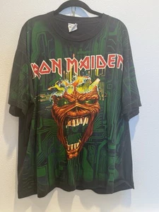 VINTAGE IRON MAIDEN VIRUS SHIRT XL aop eddie metallica megadeath nirvana manson - Bild 1 von 5